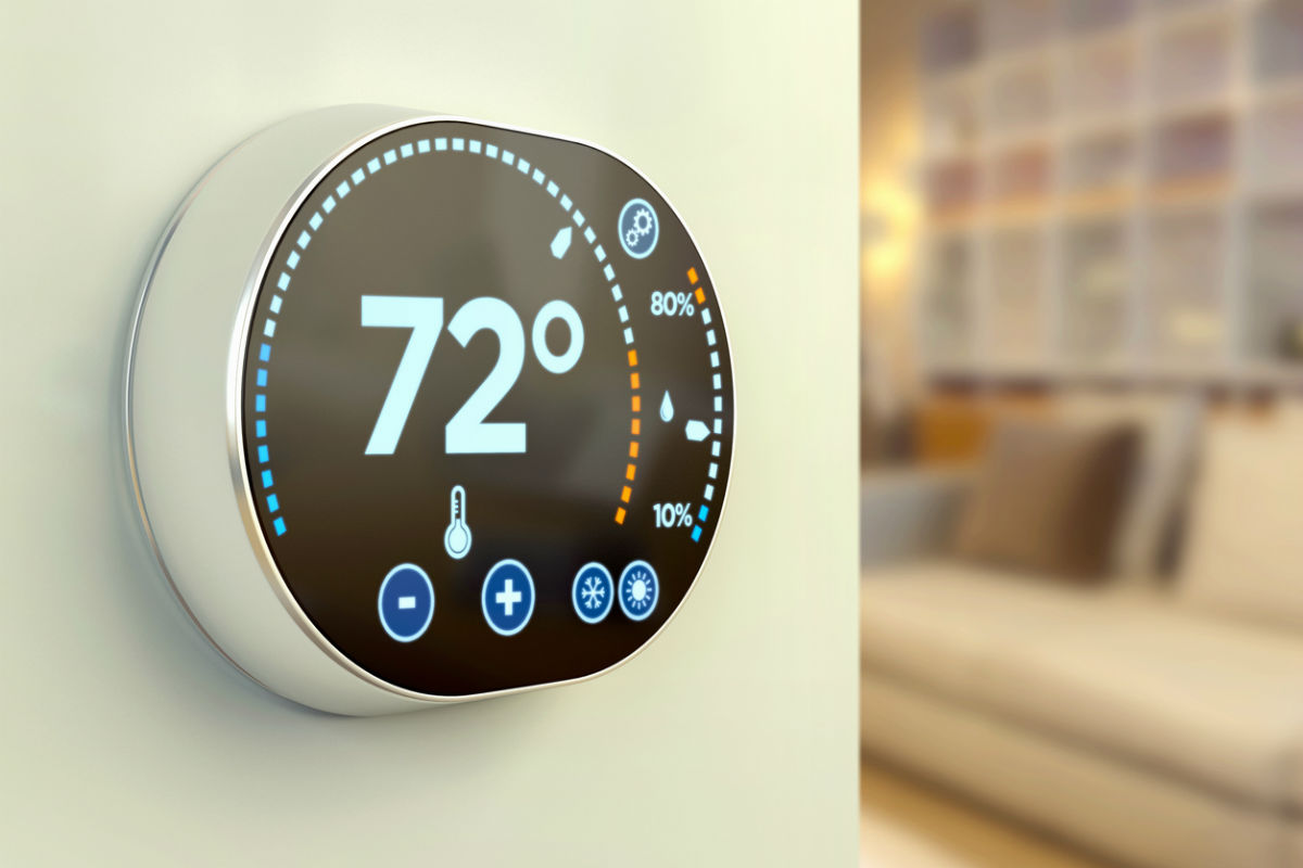 Termostato inteligente en hogar